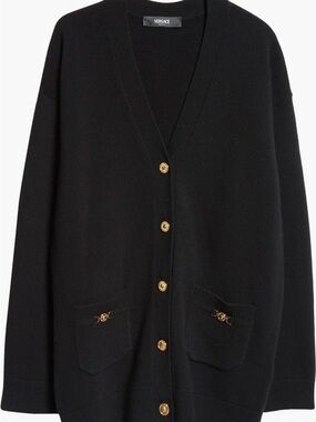 Versace Medusa Detailed Wool and Cashmere Cardigan NWT